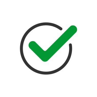 Yeşil onay işareti Logo şablonu