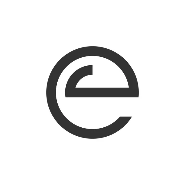 Kruhu Dopis Logo Šablona — Stockový vektor