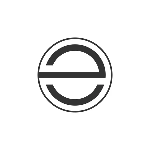 Коло Електронна Літера Шаблон Логотипу — стоковий вектор