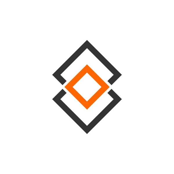 Шаблон Логотипа Алмазной Площади — стоковый вектор