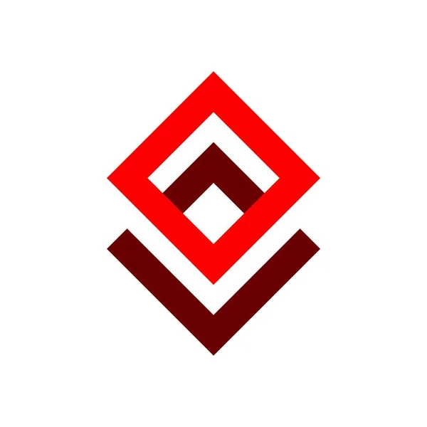 Πρότυπο Λογότυπο Διακοσμητικά Διαμάντι Πλατεία — Διανυσματικό Αρχείο
