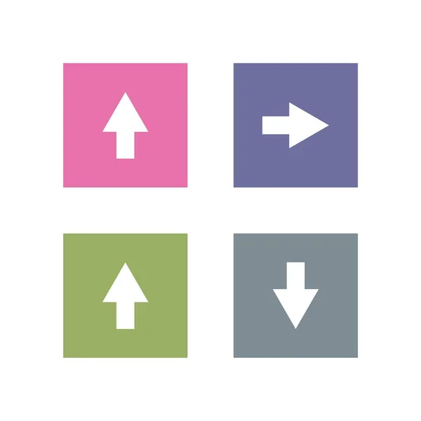 Πολύχρωμο Βέλος Εικονίδιο App Λογότυπο Πρότυπο — Διανυσματικό Αρχείο
