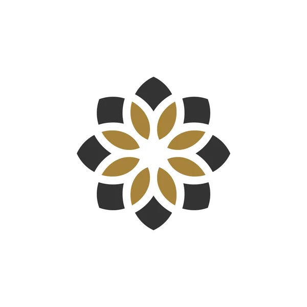 Πρότυπο Λογότυπο Κύκλος Διακοσμητικό Λουλούδι — Διανυσματικό Αρχείο