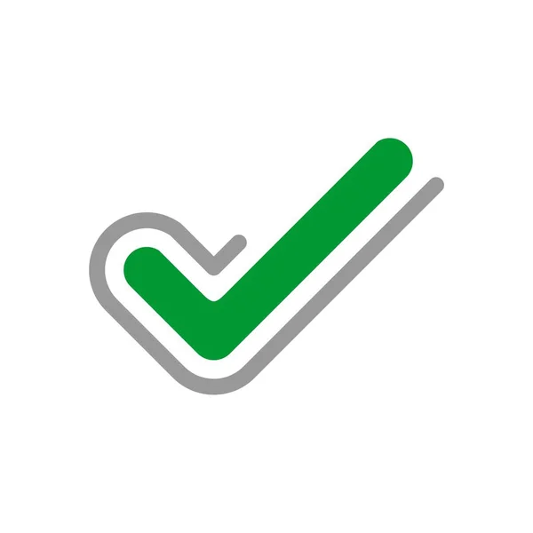 Grüne Häkchen Logo Vorlage — Stockvektor