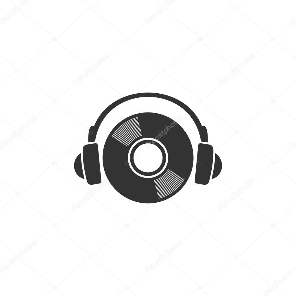Headphone icon vector Logo Template