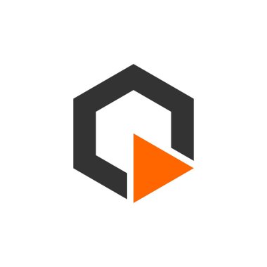 Altıgen simge vektör Logo şablonu