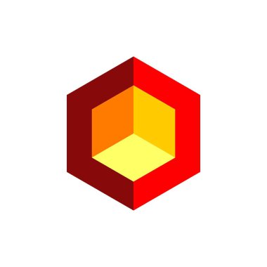 Altıgen simge vektör Logo şablonu