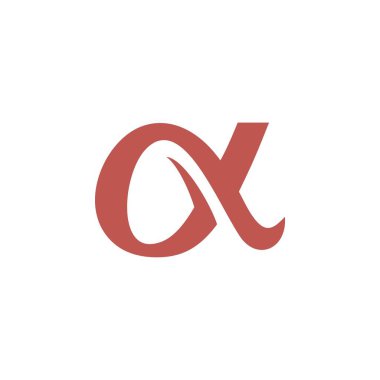 Alfa simge vektör Logo şablonu