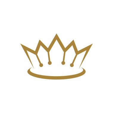 Altın Royal Crown Logo şablonu