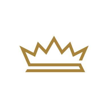 Altın Royal Crown Logo şablonu