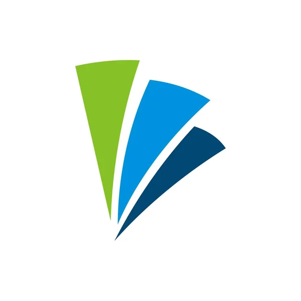Plantilla Colorida Del Logotipo Abstracto Del Triángulo Swoosh — Vector de stock
