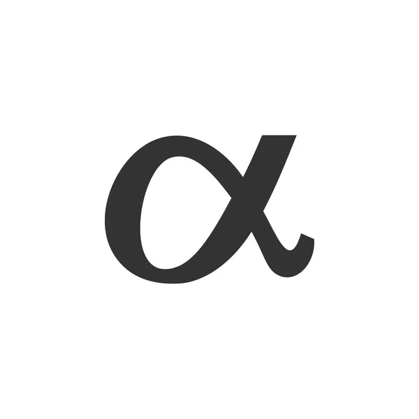 Alpha Icon Vector Logo Template — Stock Vector