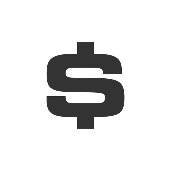 Знак Долара Шаблон Логотипу — стоковий вектор