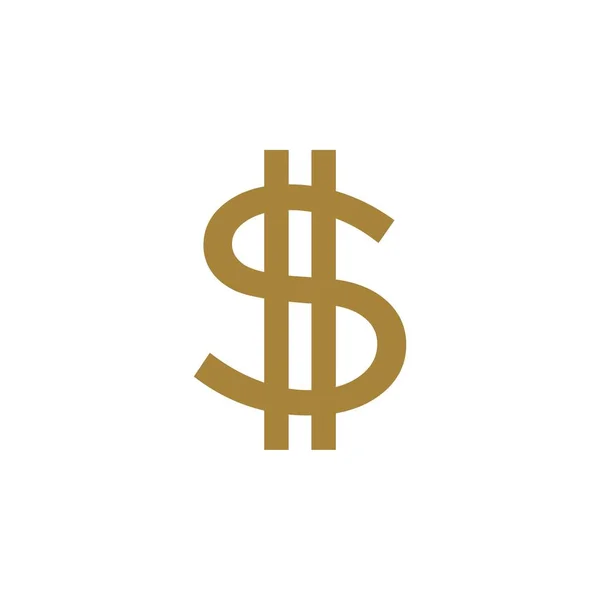 Modelo Logotipo Sinal Dólar —  Vetores de Stock