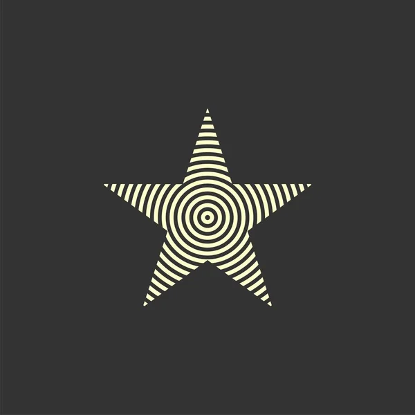 Modelo Logotipo Estrela Linhas Espirais — Vetor de Stock