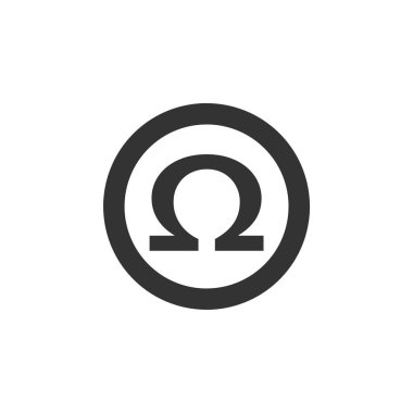 Omega işaret Logo şablonu