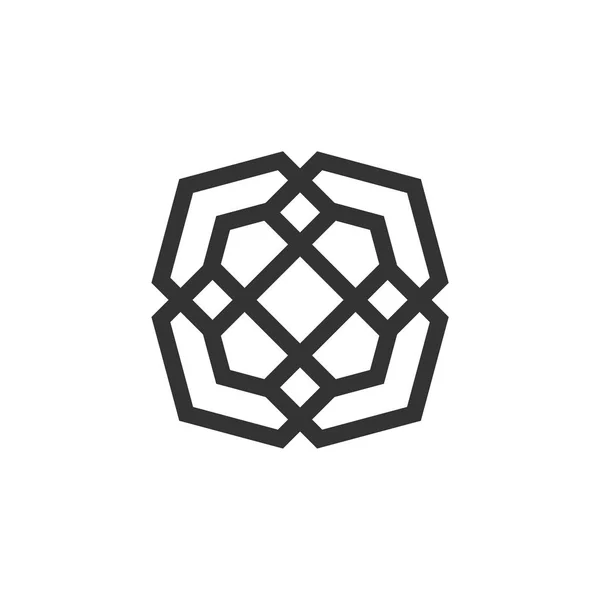 Abstrakt Blomma Mönster Logotyp Mall — Stock vektor
