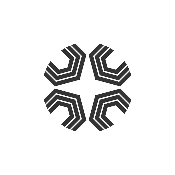 Hvězda Dekorativní Rám Logo Šablona — Stockový vektor