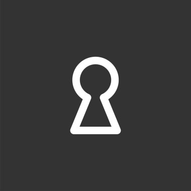 Anahtar deliği vektör Logo şablonu