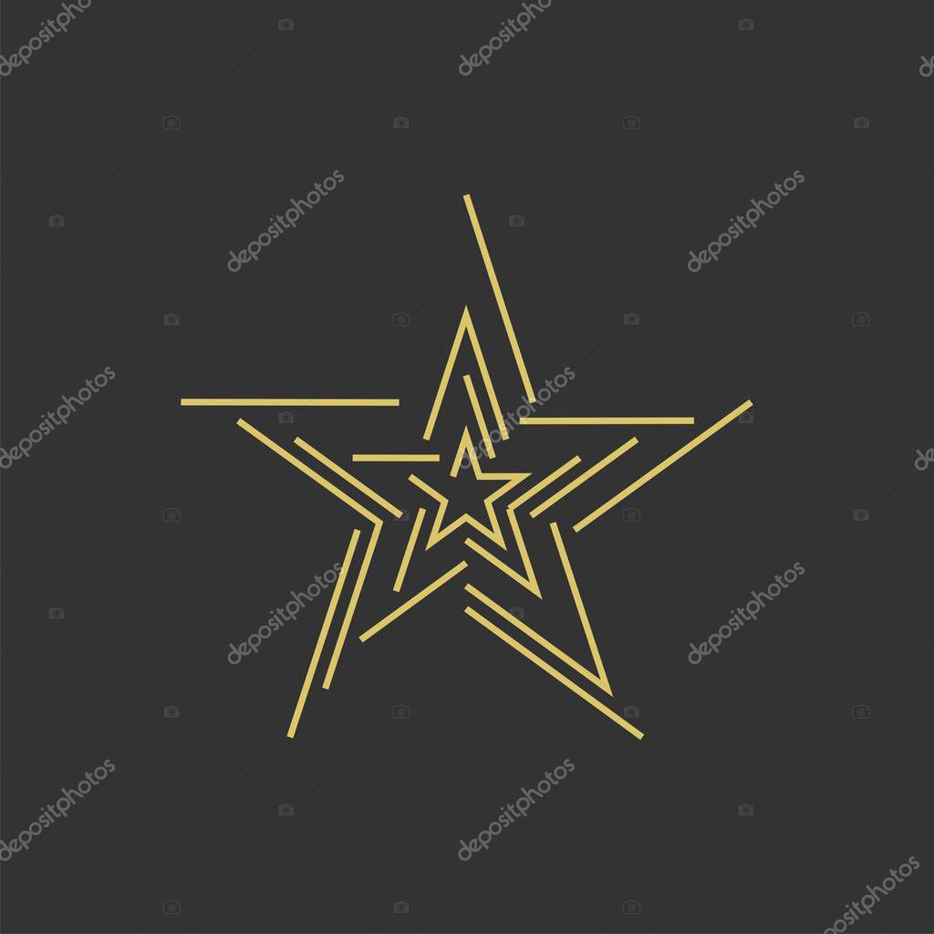 Gold Star Line Logo Template