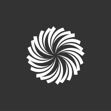 Çiçeği çiçek soyut Swoosh Logo şablonu