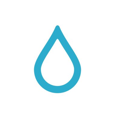 Damlacık Logo şablonu. Damla su simgesi.