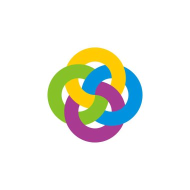 Bükümleri çiçek soyut Logo şablonu