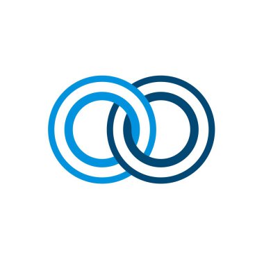 Yüzük Infinity soyut Logo şablonu