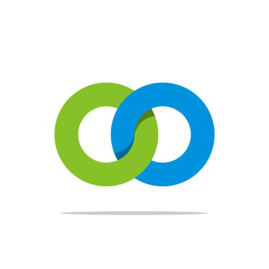Yüzük Infinity soyut Logo şablonu