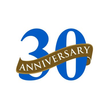 30 yıl yıldönümü vektör şablonu