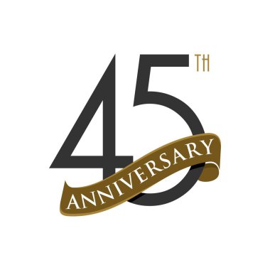 45 yıl yıldönümü vektör şablonu