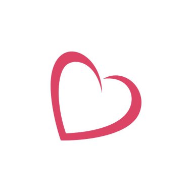 Aşk kalp logo şablonu