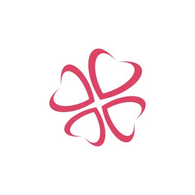 Aşk kalp logo şablonu