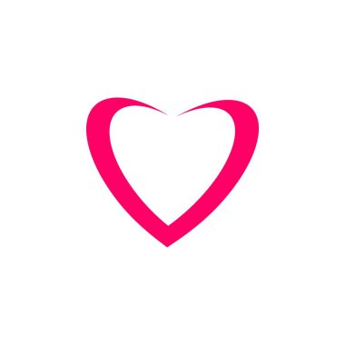 Aşk kalp logo şablonu