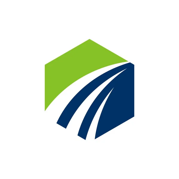 Swoosh Finanzas Vector Logo Plantilla — Vector de stock