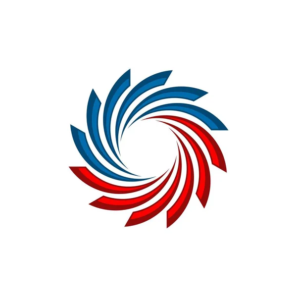 Plantilla Logotipo Flor Swoosh Círculo — Vector de stock