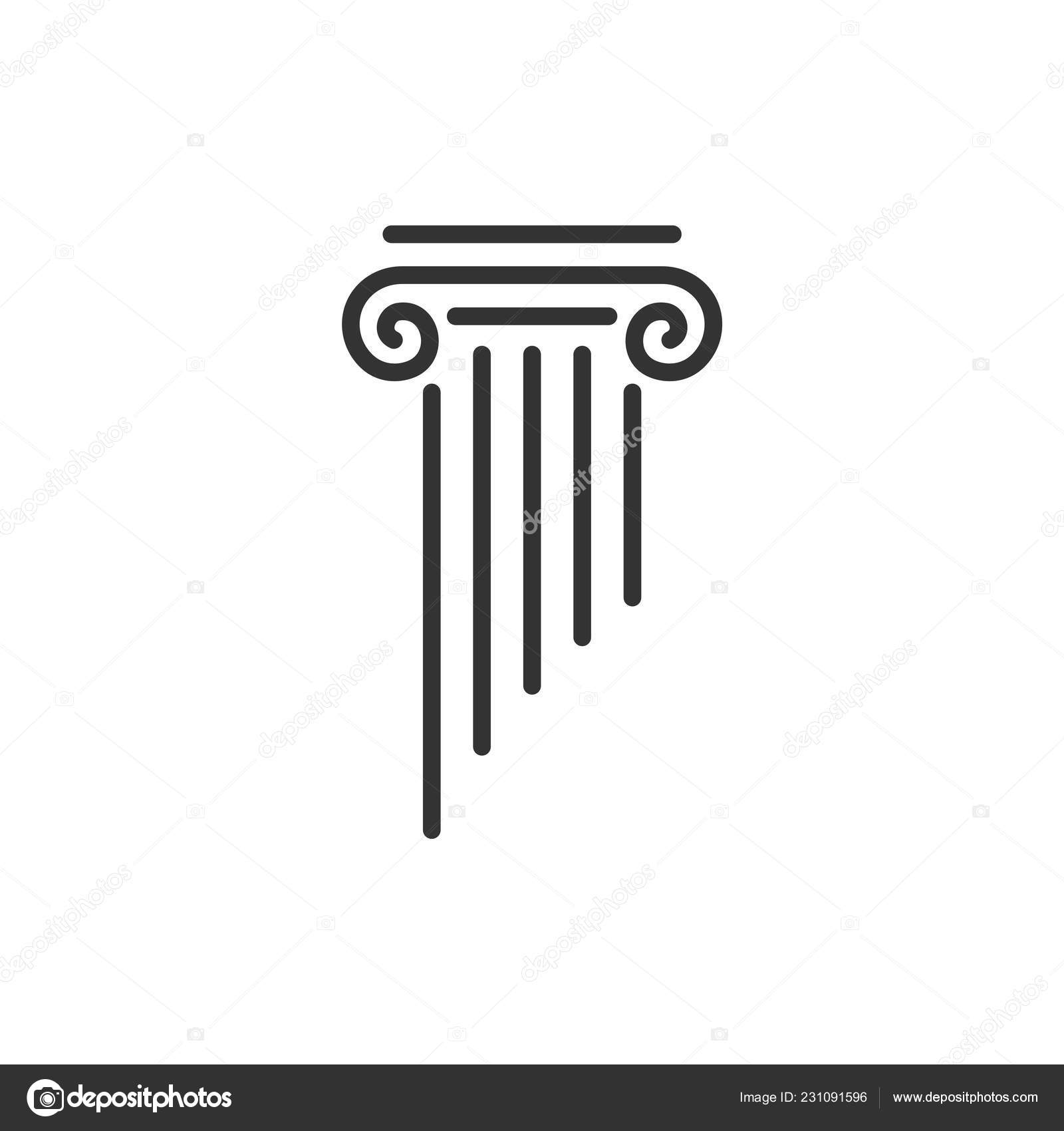 Pillar Law Office Logo Template Stock Vector C Soponyono 231091596