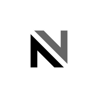 N Harfi Logo Şablonu