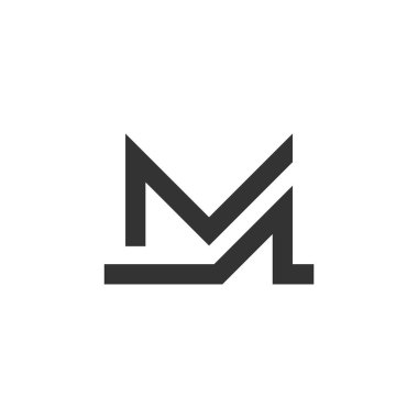 M harfi logo şablonu
