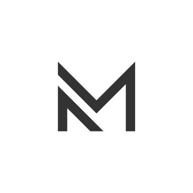 M harfi logo şablonu