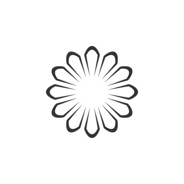 Süs çiçek vektör Logo şablonu