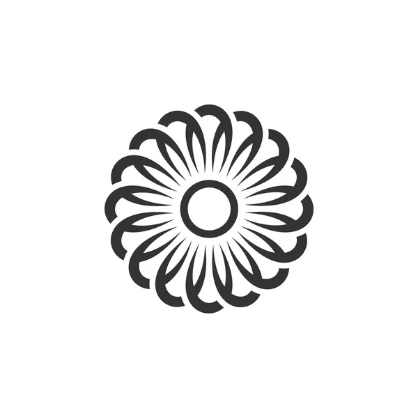 Plantilla Decorativa Del Logotipo Del Vector Flor — Archivo Imágenes Vectoriales