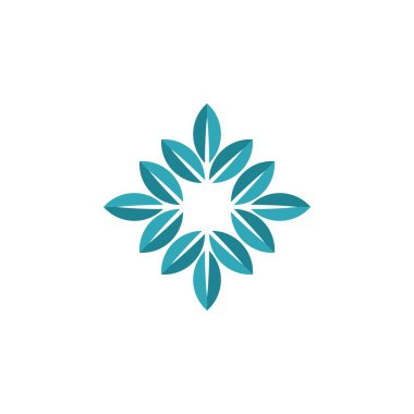 Renk vektör çiçek Logo şablonu