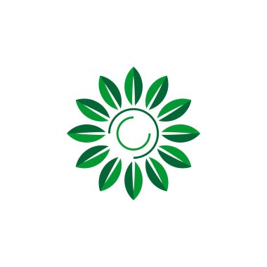 Renk vektör çiçek Logo şablonu
