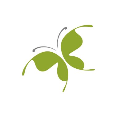 Kelebek simge vektör Logo şablonu