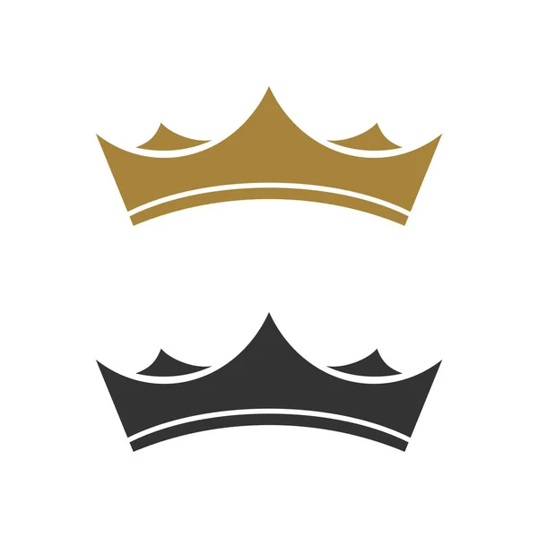 Kleur Kroon Logo Sjabloon — Stockvector