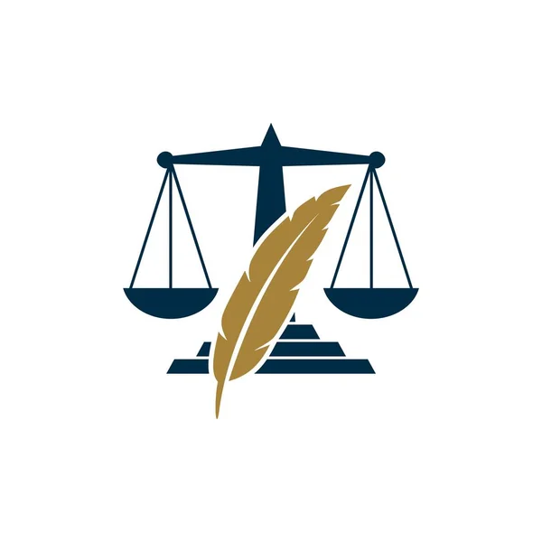 Měřítko Spravedlnosti Logo Šablony — Stockový vektor