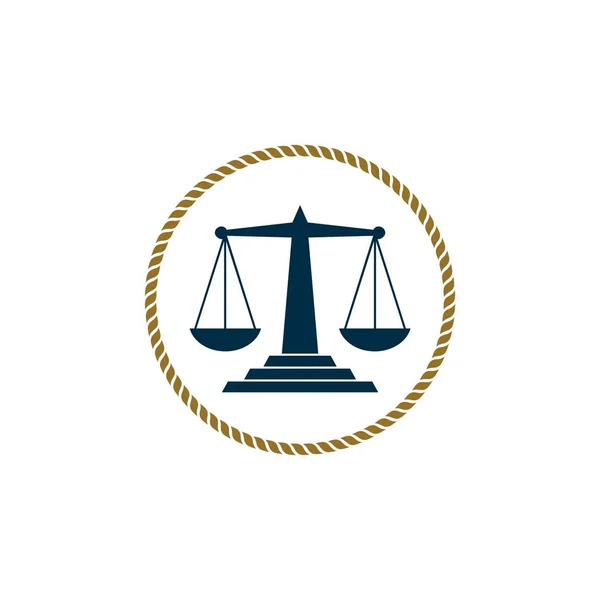Měřítko Spravedlnosti Logo Šablony — Stockový vektor