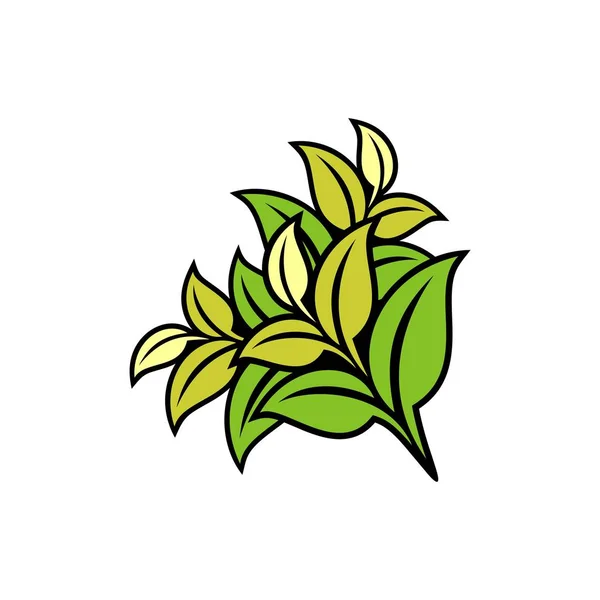 Logo Floral Abstracto Plantilla — Vector de stock