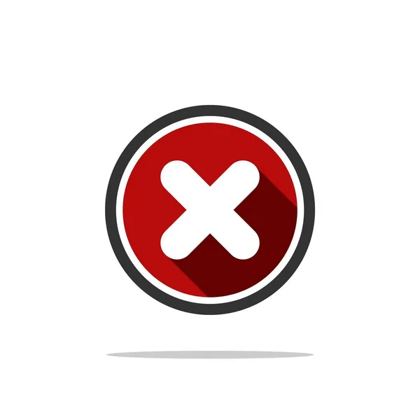 Cancelar Marcar Icono Vector Color — Vector de stock